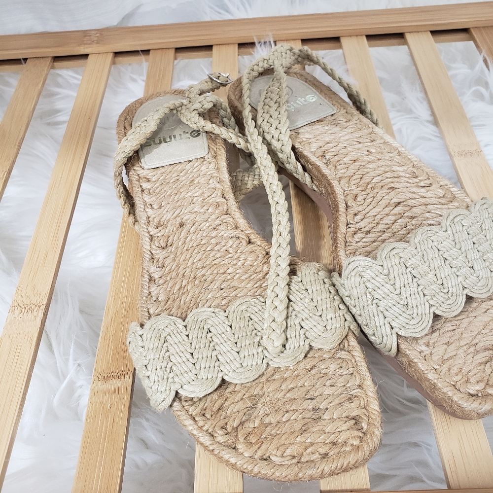 Suyute Tan Espadrille Sandals